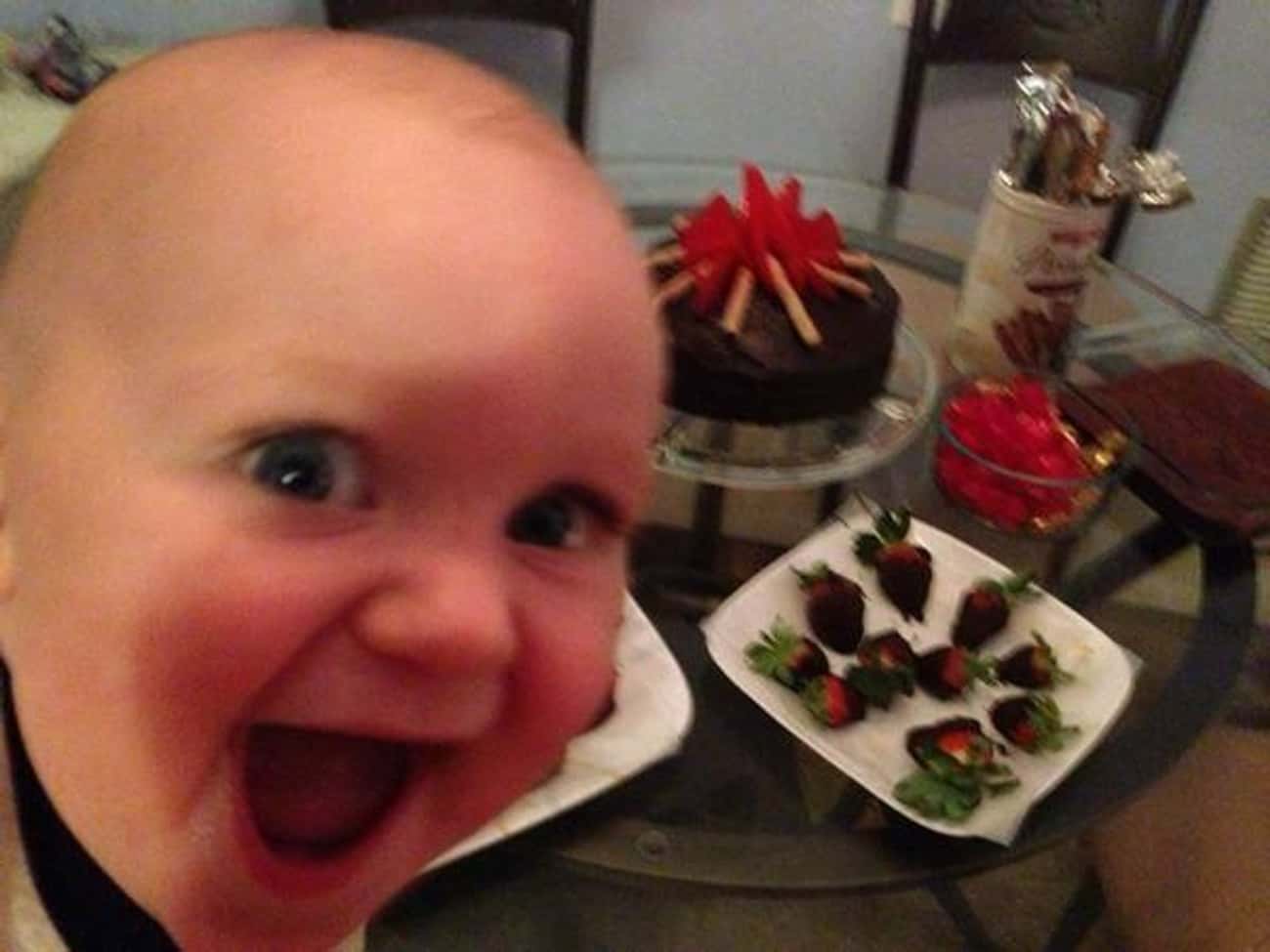 Baby&#39;s First Visit to the Dessert Table