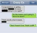 Marriage: Angering Crazy Exes Since Forever on Random Scary Texts from Crazy Exes