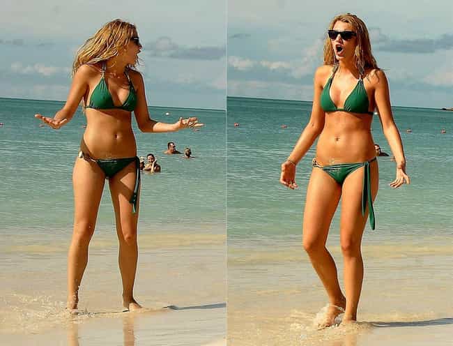 Blake Lively in her green clip bikini