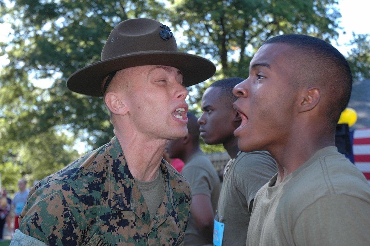 28 Pictures Of Marine Drill Instructors Yelling At Recruits
