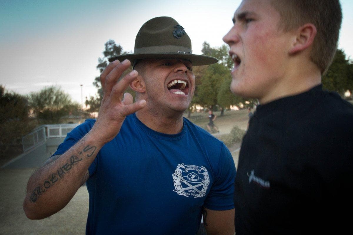 28 Pictures of Marine Drill Instructors Yelling at Recruits