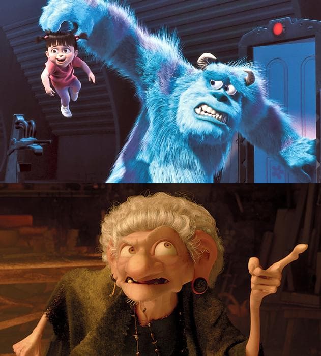old witch from brave is boo from monsters inc
