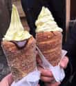 These Mouthwatering Doughnut Ice Cream Cones on Random Delicious Dessert Porn That Will Make Your Mouth Wat