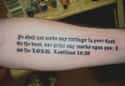 Does the Bible Verse that Forbids Tattoos Count if it is One? on Random Tattoos That Make Hilarious Jokes