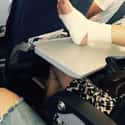 Just Because Your Doctor Said to Keep Your Foot Elevated, Doesn't Make This Okay on Random Real Pics of People Being Absolutely Terrible on Planes