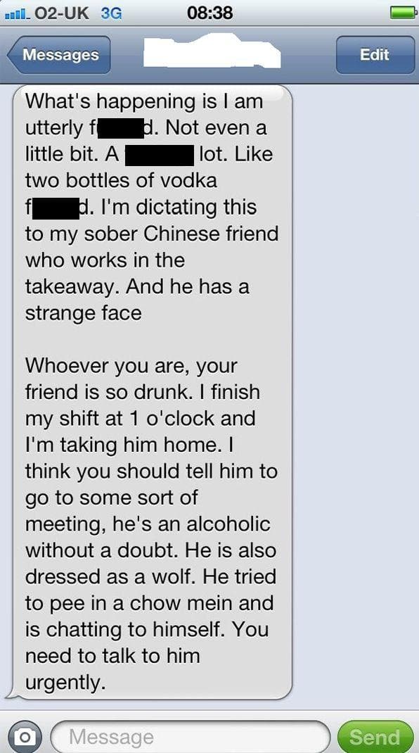 Drunk Texts From People Talking Nonsense