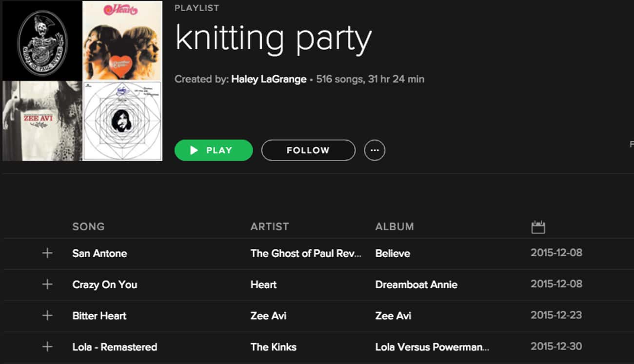 Ain't No Party Like A Knitting Party, Because A Knitting Party Is Very Sad
