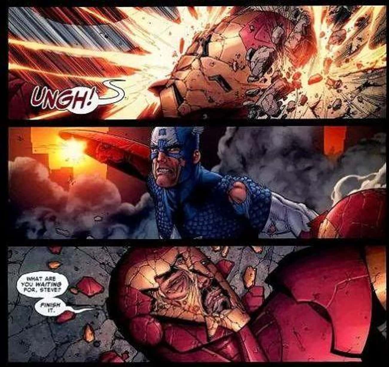 The Cap/Iron Man Fight Directly Recreates Panels From The Comics