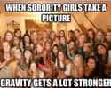 Sorority vs. Gravity on Random Funny Sorority Girl Photos You Have to See