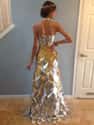 A Silver and Gold Approach to Duct Tape on Random Creative Homemade Prom Dresses