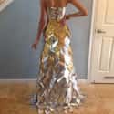 A Silver and Gold Approach to Duct Tape on Random Creative Homemade Prom Dresses