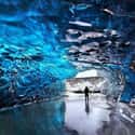 The Cool Frozen Skies in Irelan'ds Skaftafell Ice Cave on Random Most Beautiful Sea Caves Around the World
