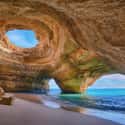 A Majestic Beach Cave Hidden in Benagil, Portugal on Random Most Beautiful Sea Caves Around the World