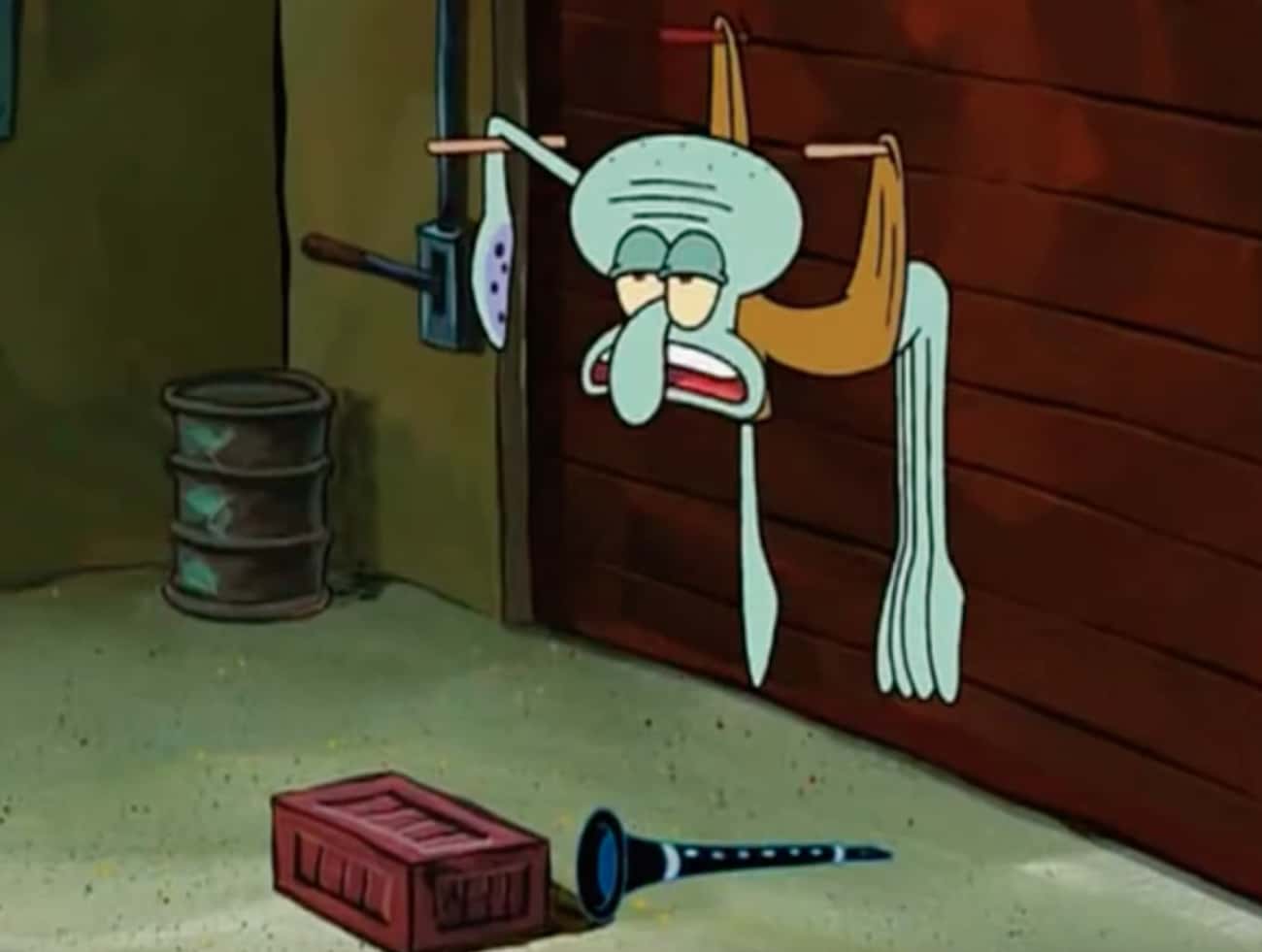 Squidward gets rejected from the marching band.