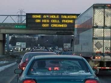 Way to Bottom Line It, Hacker on Random Funniest Electronic Signs on the Open Road