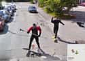 Scuba Street Hockey on Random Funniest Moments in Google Maps History