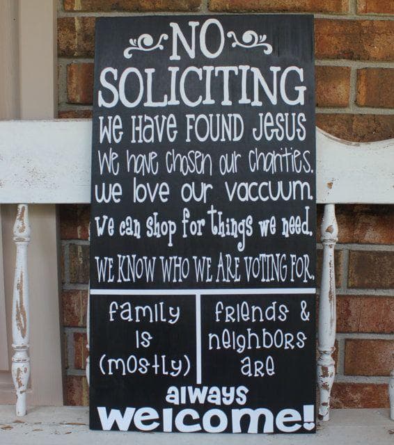 funny no soliciting signs that will keep everyone away
