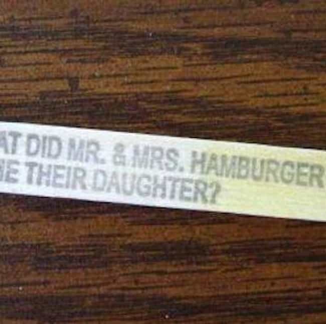 What Did Mr. And Mrs. Hamburger Name Their Daughter?