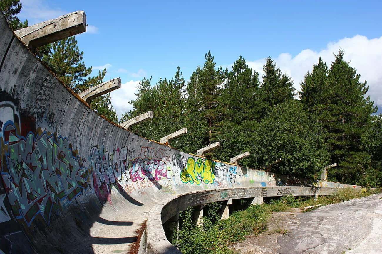 The Bobsled Facility from the 1984 Winter Olympics in Sarajevo
