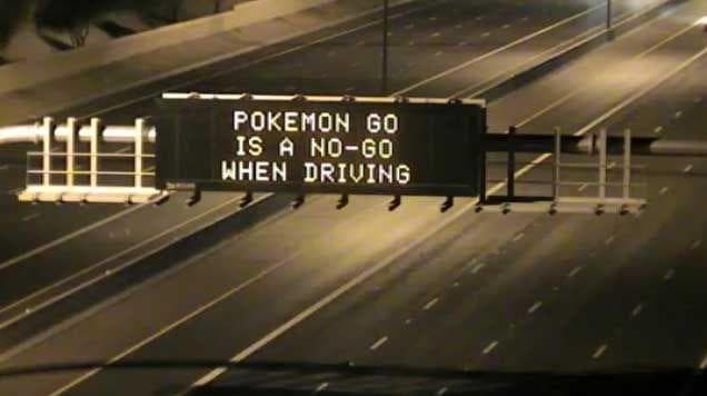 Don't Drive and Go on Random Hilarious Pokemon Go Signs