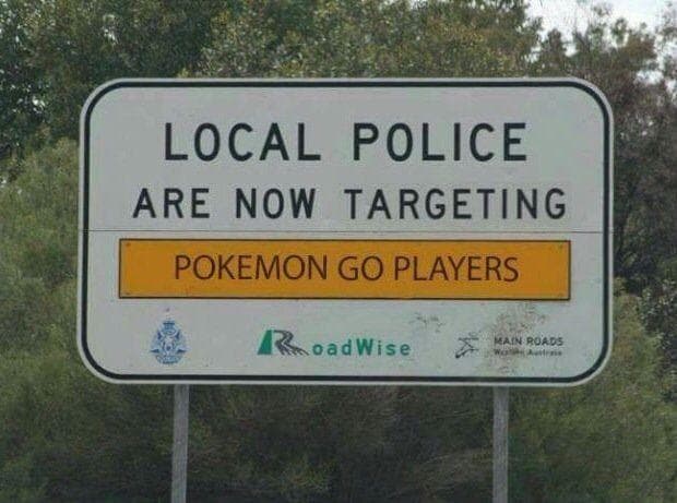 Meanwhile, in Australia... on Random Hilarious Pokemon Go Signs