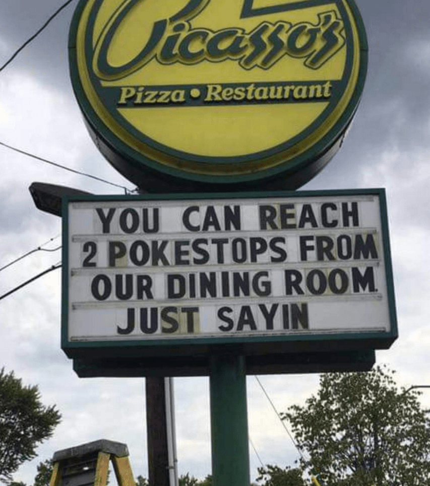 Random Hilarious Pokemon Go Signs