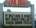 Papa Don't Preach on Random Funniest Pizza Signs in All Land