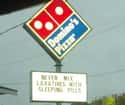 Sleeping with the Enemy on Random Funniest Pizza Signs in All Land