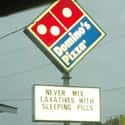 Sleeping with the Enemy on Random Funniest Pizza Signs in All Land
