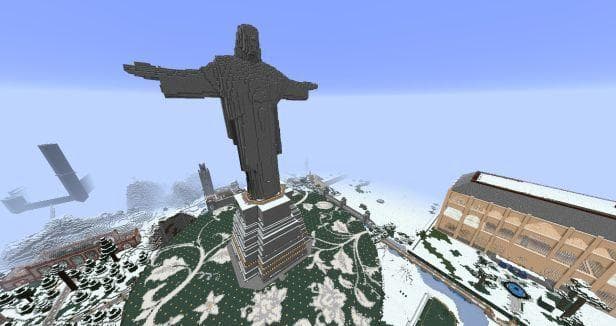 Статуя иисуса в майнкрафте схема