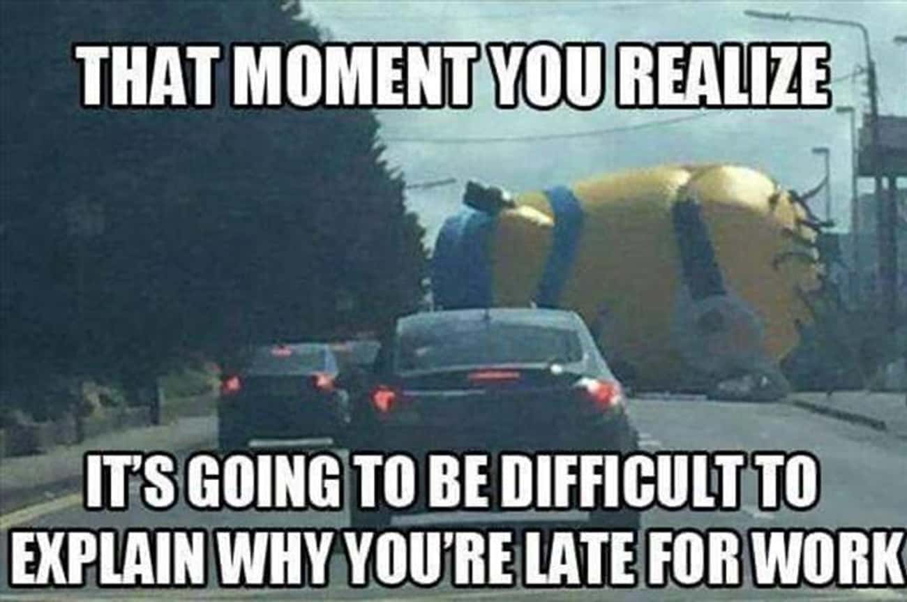 There Really Was A Giant Inflatable Minion In The Middle Of The Road
