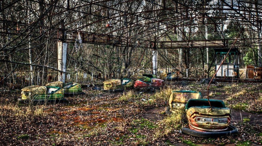 Deserted amusement parks