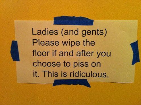 22 Funny Bathroom Etiquette Signs From Around the World