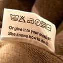 Sorry About Your Mom, Bro on Random Funniest Clothing Tags