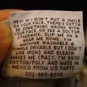 Let's Put a Smile on That Face on Random Funniest Clothing Tags
