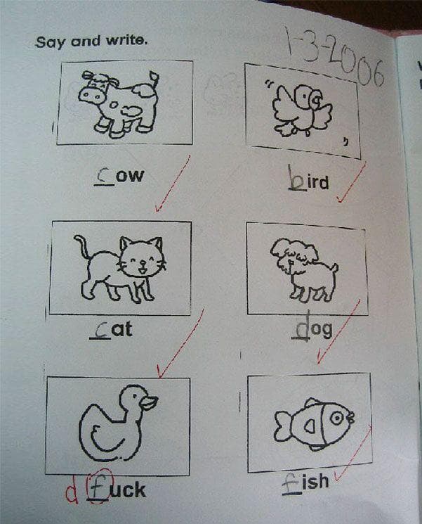 22 Inappropriate Test Answers from Funny Kids