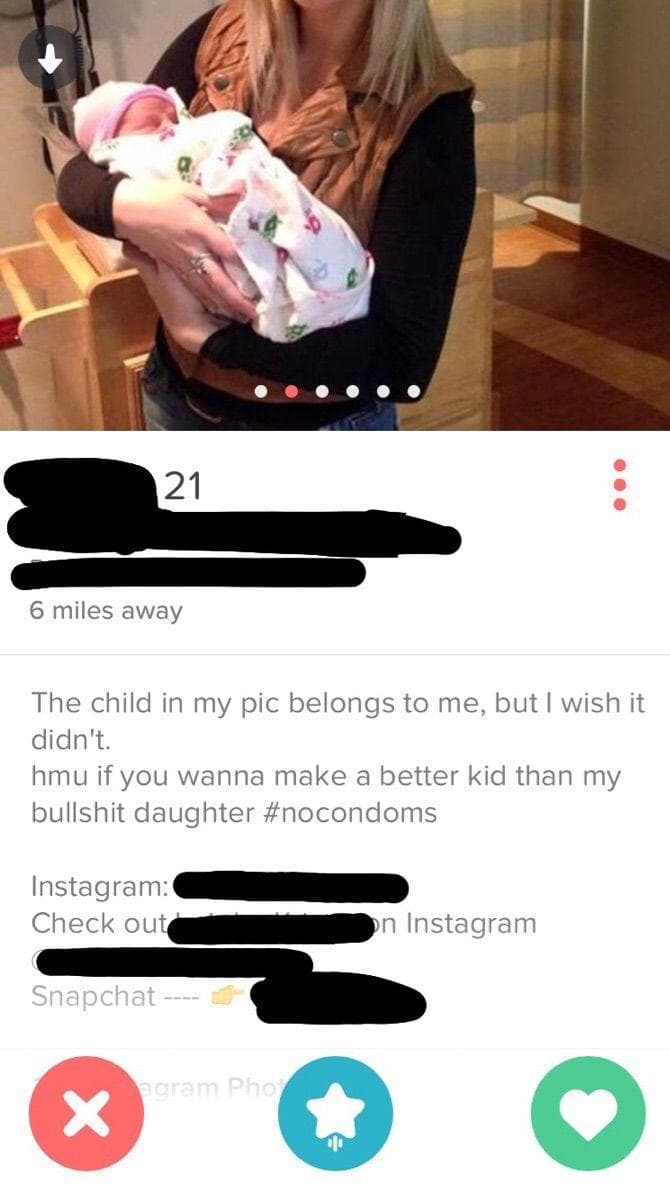 Random People Who Were Way Too Honest in Their Tinder Profiles