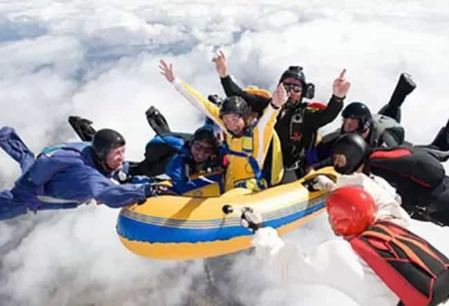 White Cloud Rafting is listed (or ranked) 2 on the list The 16 Funniest Photos in Skydiving History