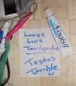 This Unfortunate Lesson in Why Bathroom Tidiness Is Important on Random Funny Notes From Parents Who Are Sick of Their Kids' Antics