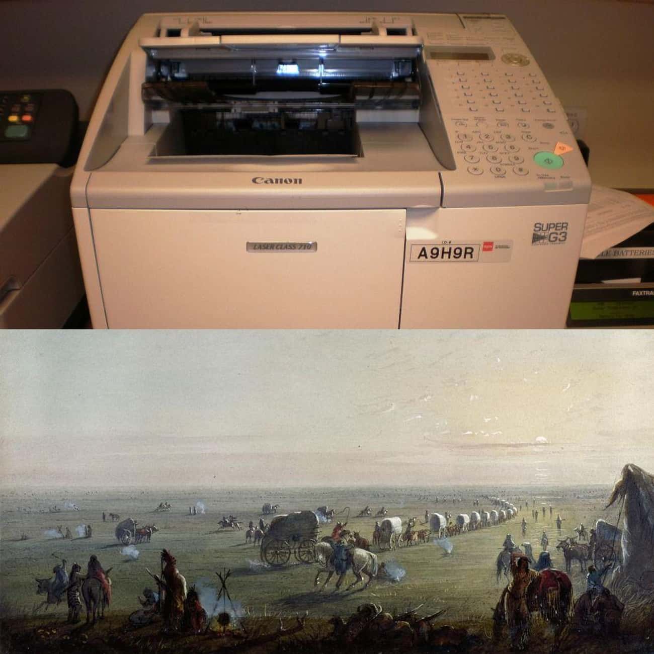 The Fax Machine Was Invented The Same Year The First Wagon Crossed the Oregon Trail (1843)