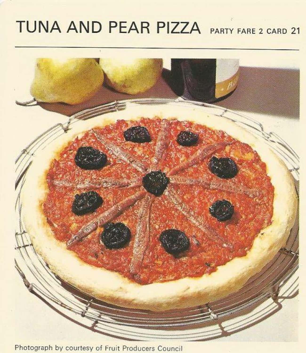 Tuna And Pear Pizza