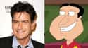 Charlie Sheen and Quagmire on Random Real People Who Look Exactly Like Family Guy Characters