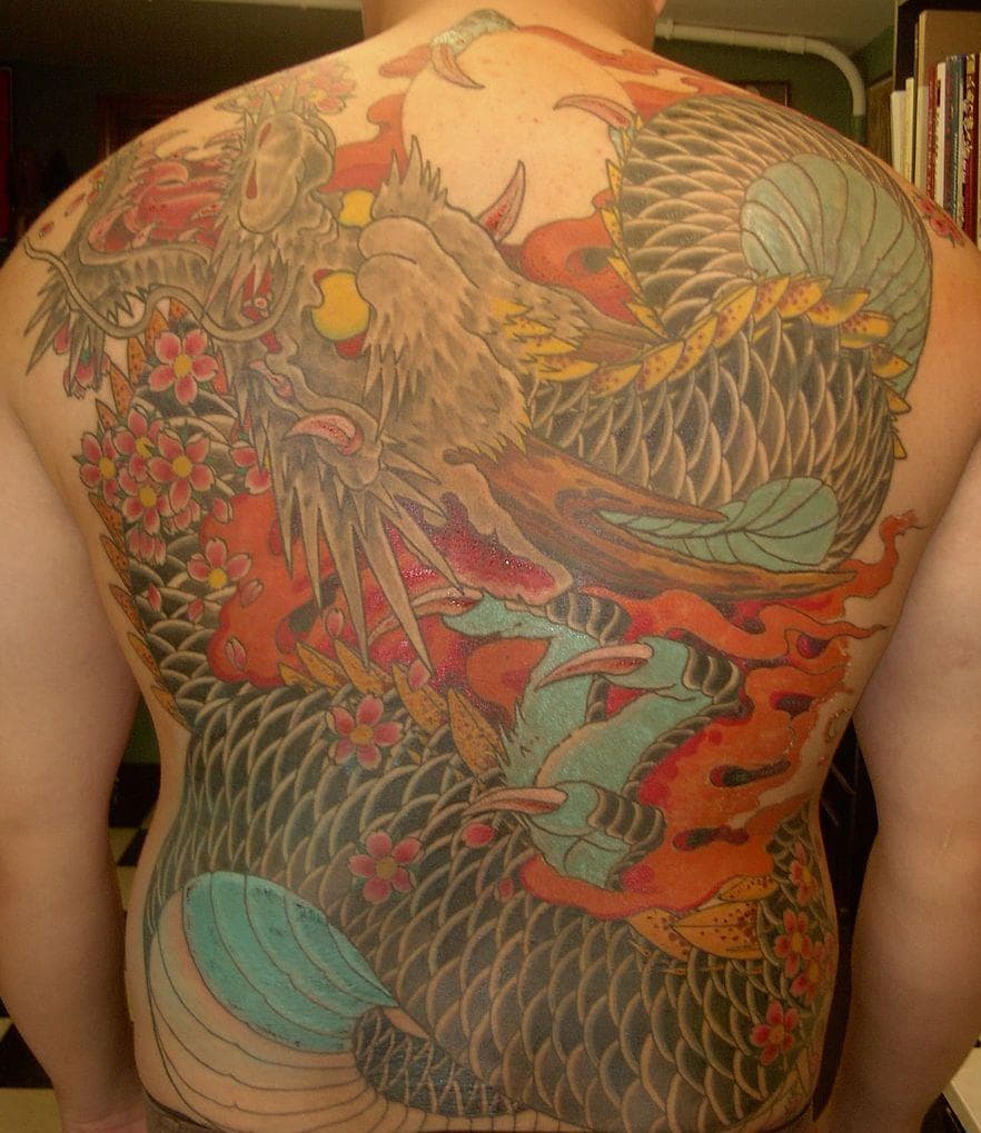 japanese yakuza back tattoo