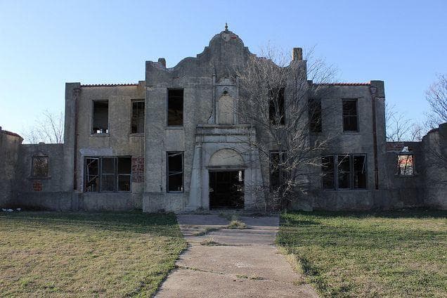A Mission-Style School in a Ghost Town
