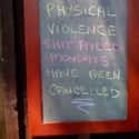 A History of Violence on Random Funny Sports Bar Signs You'll Appreciate Sober or Drunk