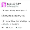 Metaphorically Speaking on Random Perfect Tweets from Hilarious Moms