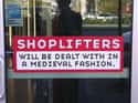 World's Worst Renaissance Fair Waiting To Happen on Random Funny Shoplifter Warning Signs That Would Definitely Get Your Attention