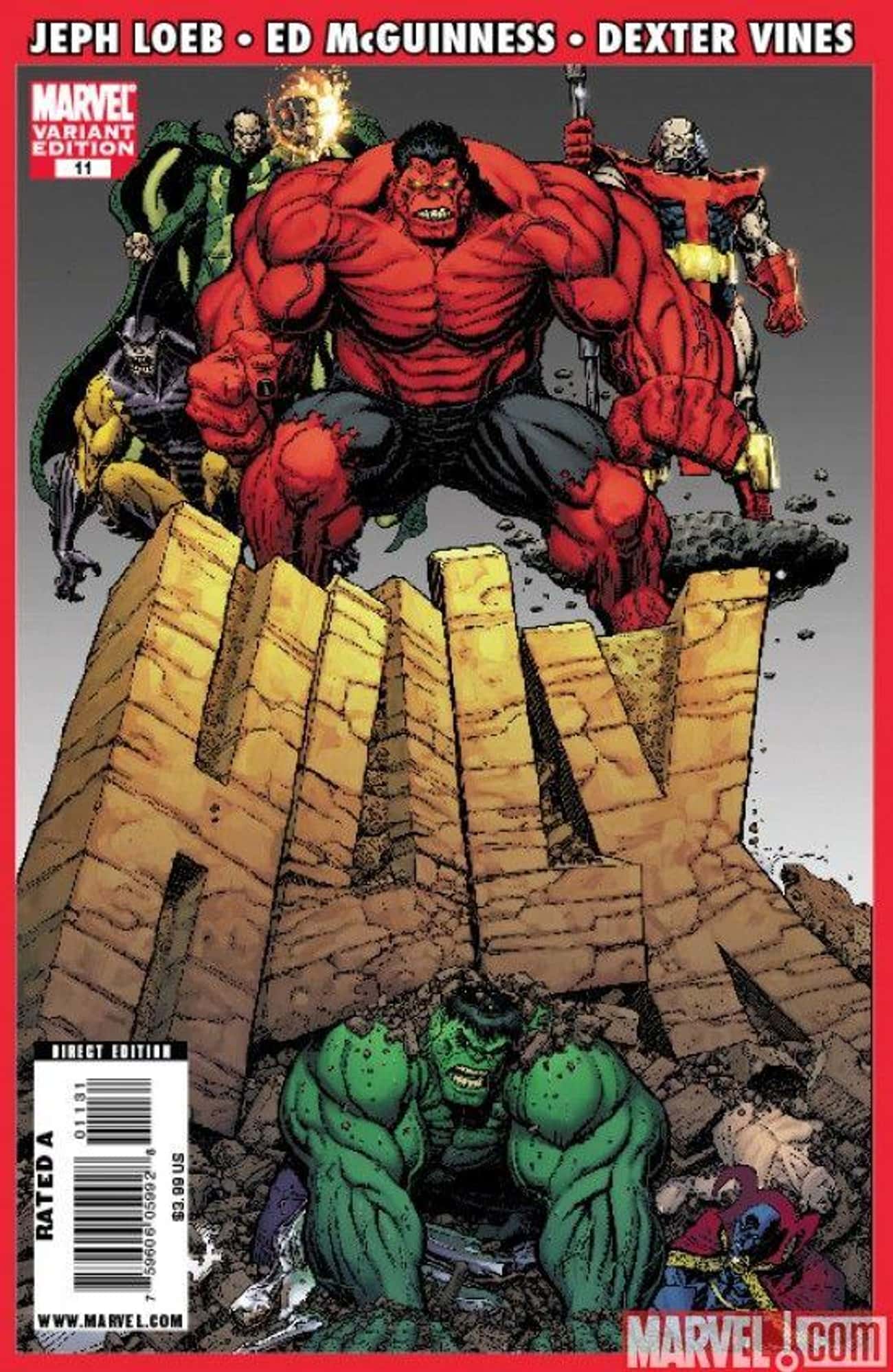 Hulk vs. Red Hulk in Hulk #4 and #11