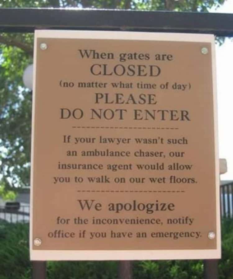 funny closed sign