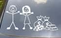 Childfree Couple on Random Silly Stick Figure Family Decals That People Really Put on Their Cars